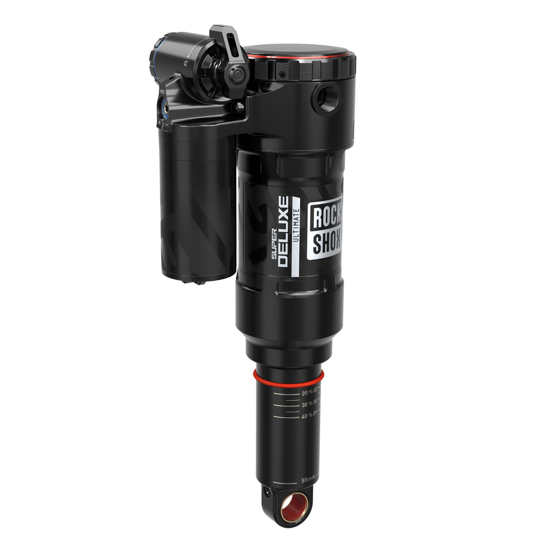 Rear Shocks RockShox RockShox Super Deluxe Ultimate RC2T Rear Shock - 205 x 62.5mm LinearAir 2 Tokens Reb/Low Comp 320lb L/O Force Trunnion / Std C1 Dark Slate Gray