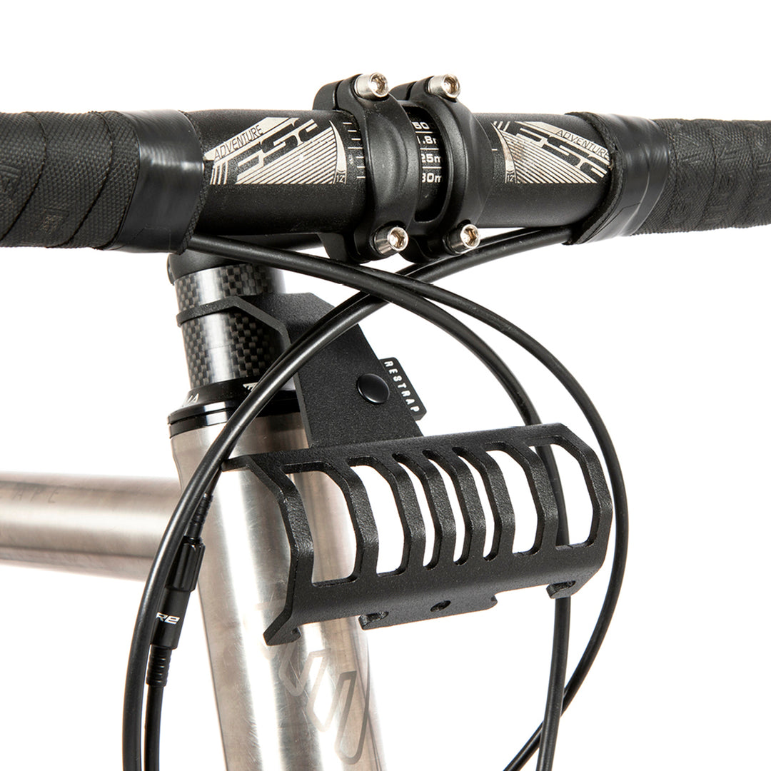 Restrap Bumper Bar Bag/Accessory Mount - Fits 1-1/8" Threadless Steerer Tubes BLK