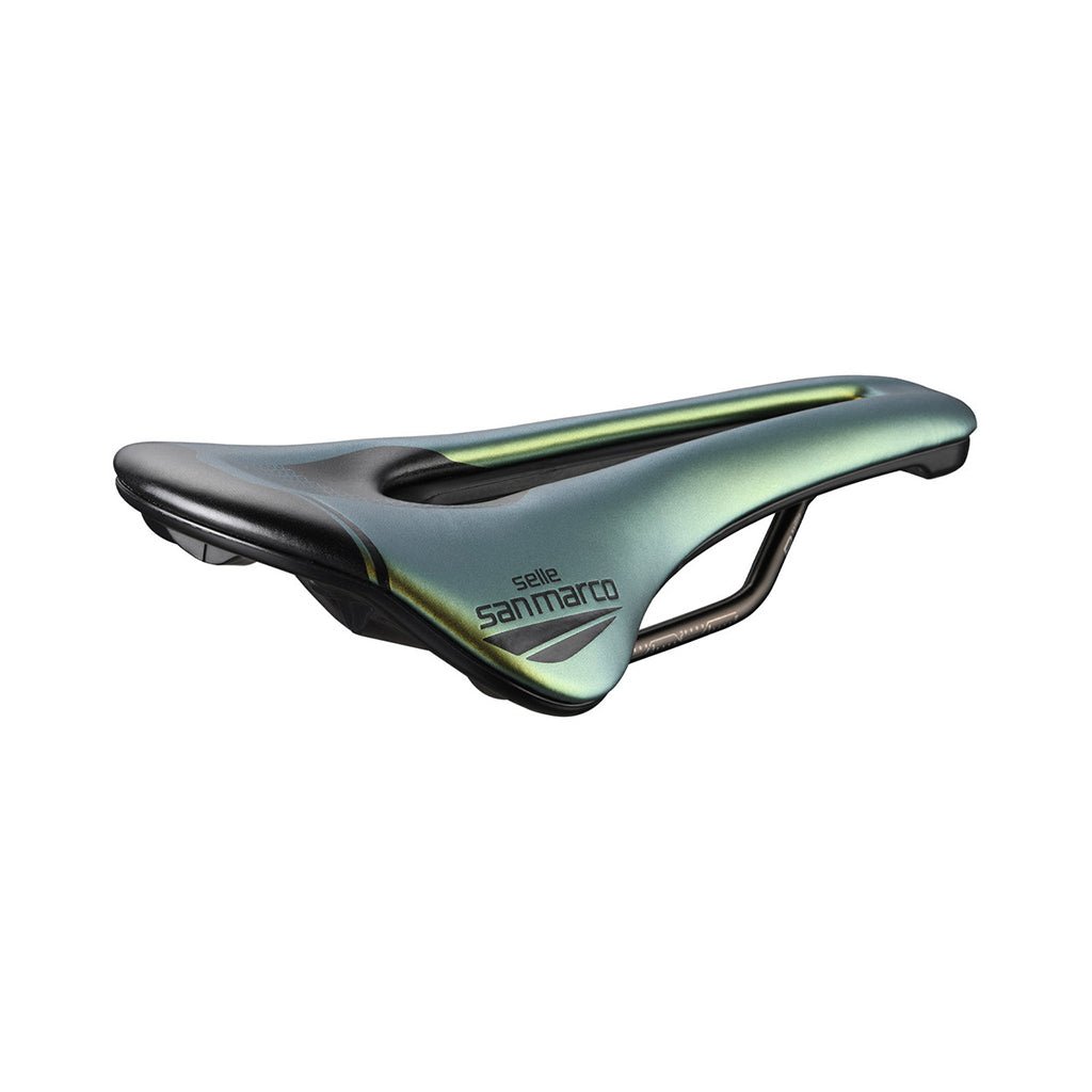 Saddles Selle San Marco Selle San Marco Shortfit 2.0 Open-Fit Racing Narrow Iridescent Gold Dim Gray