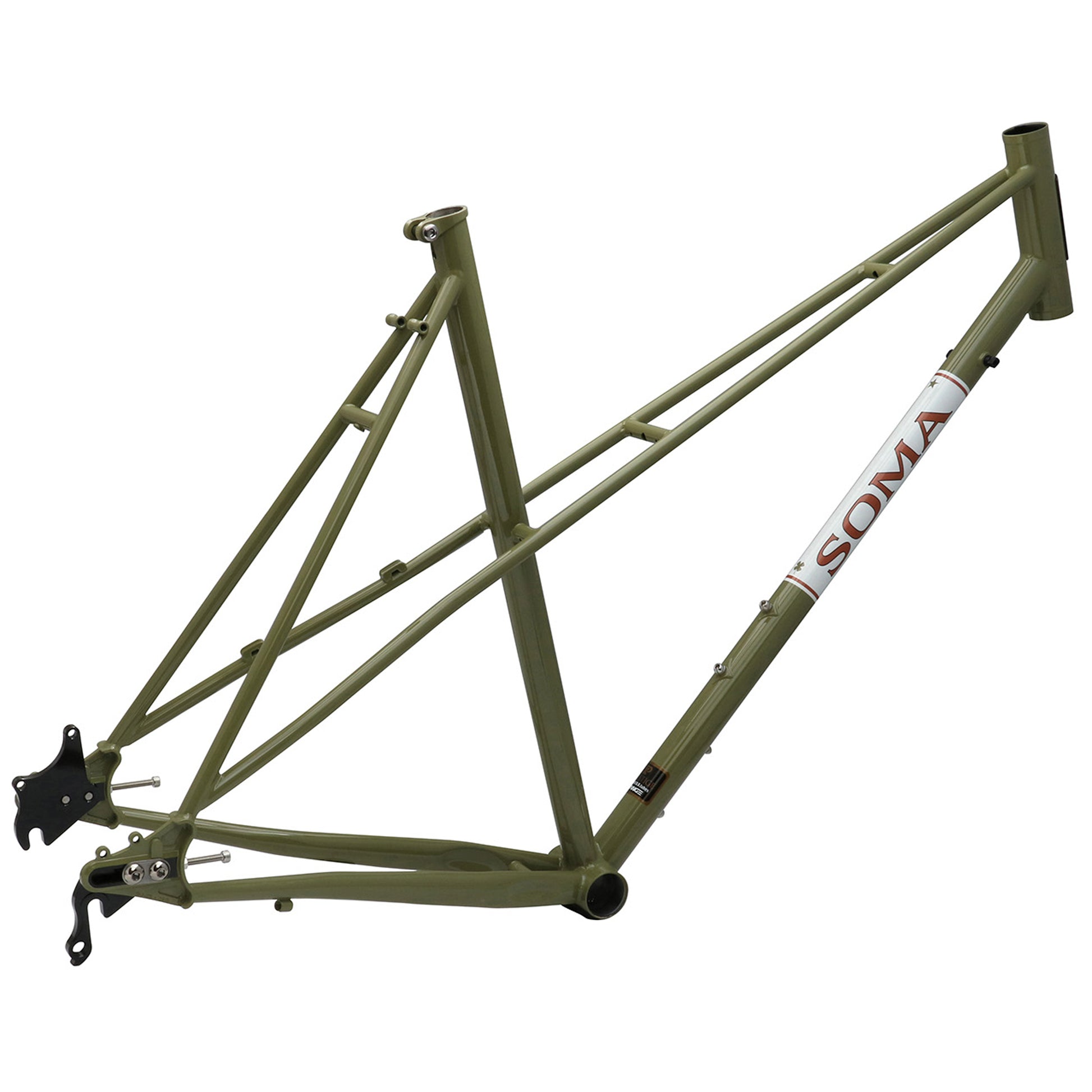 Framesets Soma Soma Buena Vista Disc Mixte Frame/Fork 50cm - Olive Green Dark Olive Green