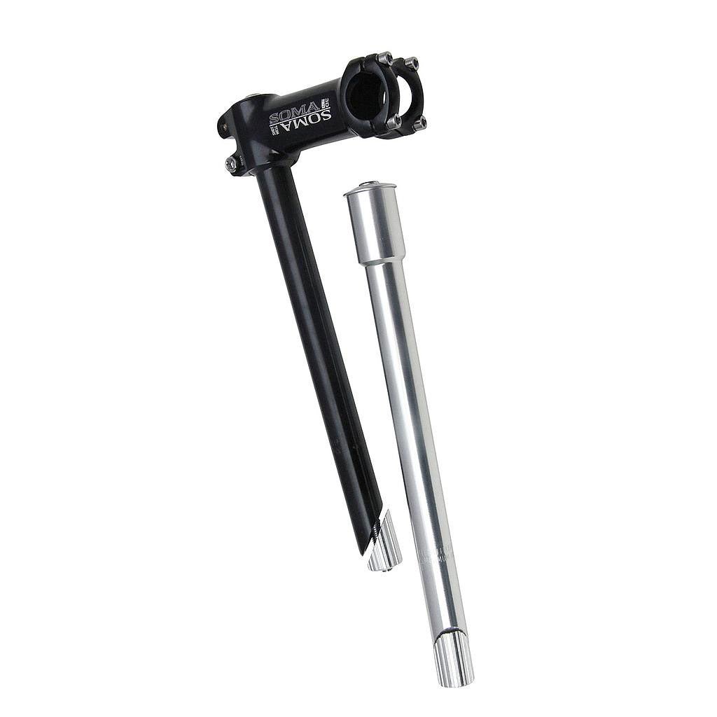 Stem Accessories Soma Soma Stem Riser 1" Quill to 1-1/8" Threadless Black Light Gray