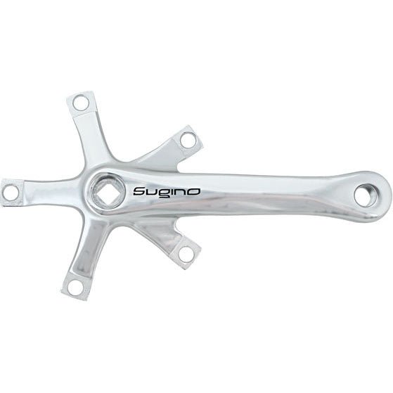 Cranksets and Arms Sugino Sugino RD2 Crank Arms JIS 130 165 Silver Light Gray