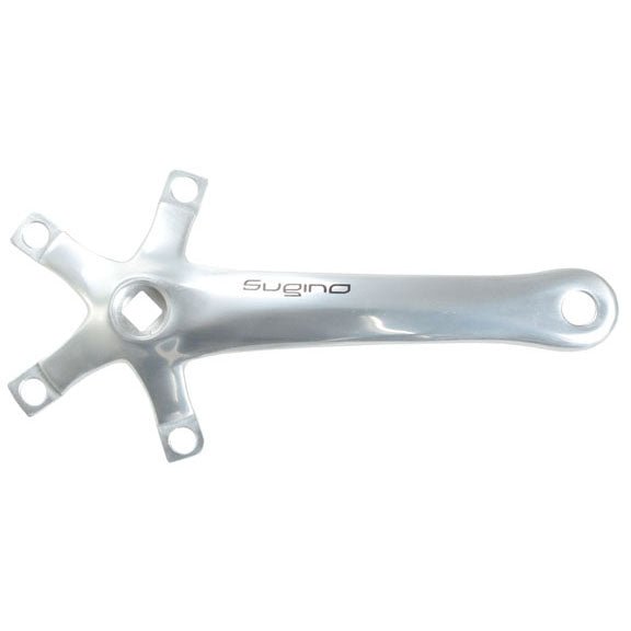 Cranksets and Arms Sugino Sugino XD2 Double Crank Arms JIS 110 175 Silver Gray