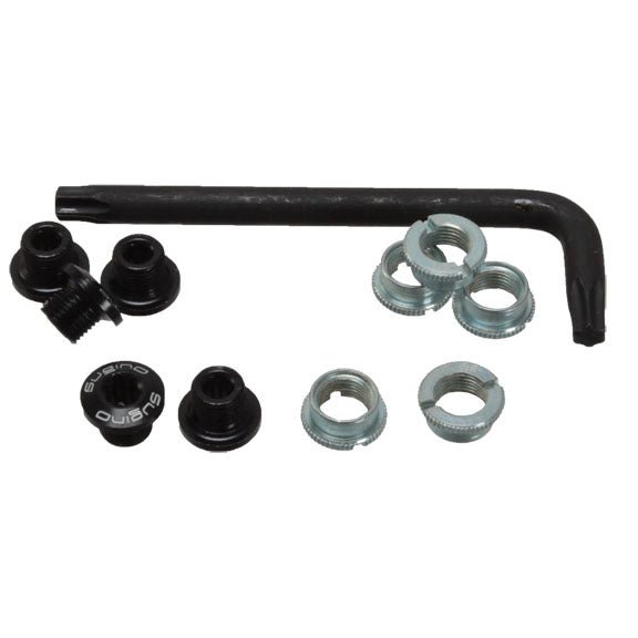 Nuts & Bolts Sugino Sugino Alloy 701 Outer Chainring Bolt Set Single - Black Dark Slate Gray