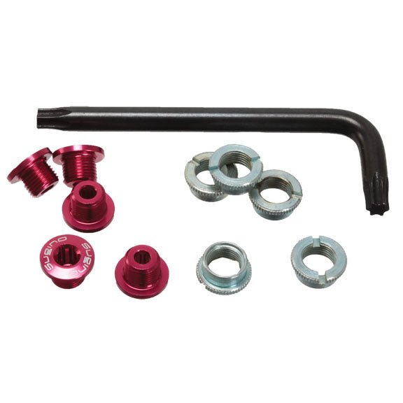 Nuts & Bolts Sugino Sugino Alloy Outer Chainring Bolt Set Single - Red Light Gray