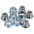 Nuts & Bolts Sugino Sugino Track 401 Chainring Bolt/Nut Set M8x6.3 10/Pcs Light Slate Gray