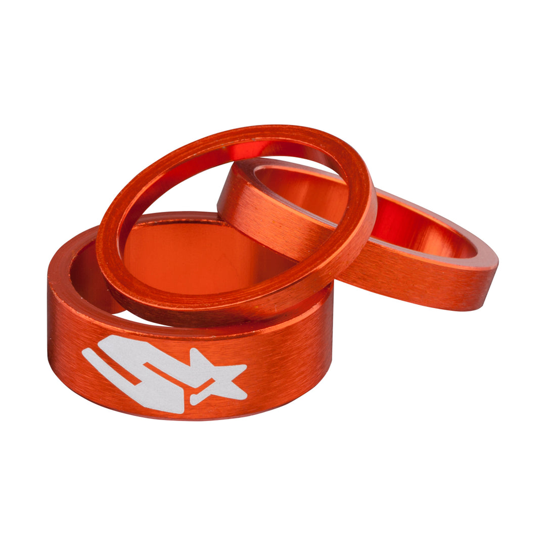 Headset Spacers Spank Spank Headset Spacer Kit 3/6/12mm Set- Orange Firebrick