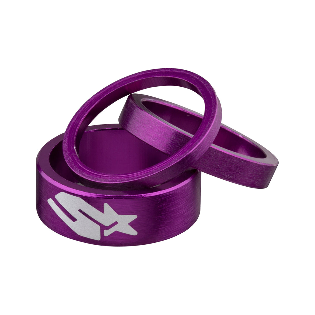 Headset Spacers Spank Spank Headset Spacer Kit 3/6/12mm Set - Purple Dark Slate Blue