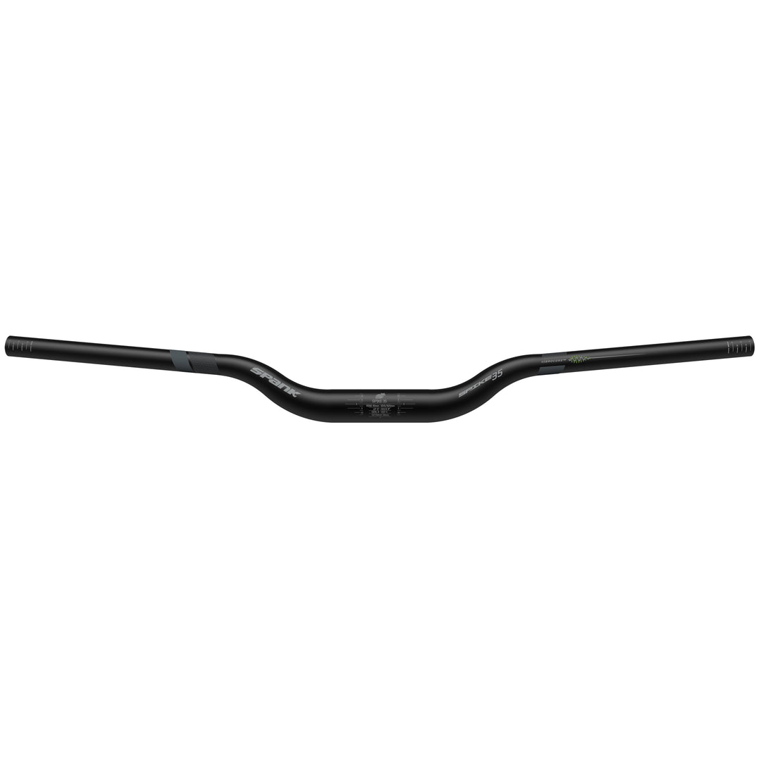 Flat/Riser Handlebar Spank Spank Spike 35 Vibrocore Handlebar - 35mm Clamp 820mm 40mm Rise Black Dark Slate Gray