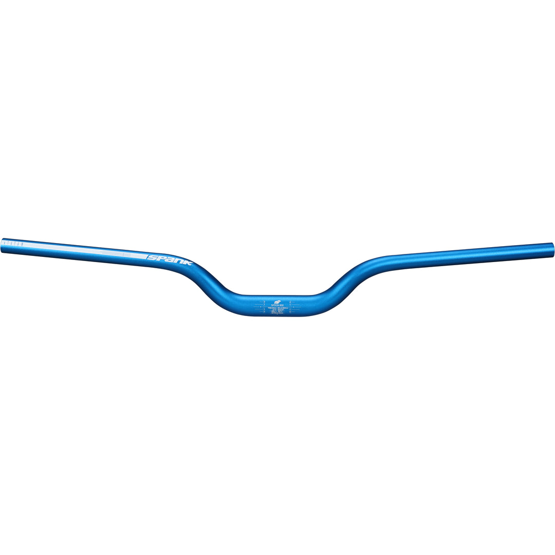 Flat/Riser Handlebar Spank Spank SPOON 800 SkyScraper Handlebar - 31.8mm Clamp 60mm Rise Blue Steel Blue