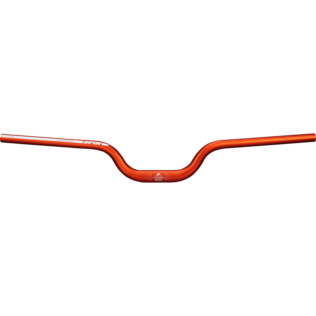 Flat/Riser Handlebar Spank Spank SPOON 800 SkyScraper Handlebar - 31.8mm Clamp 75mm Rise Orange Chocolate