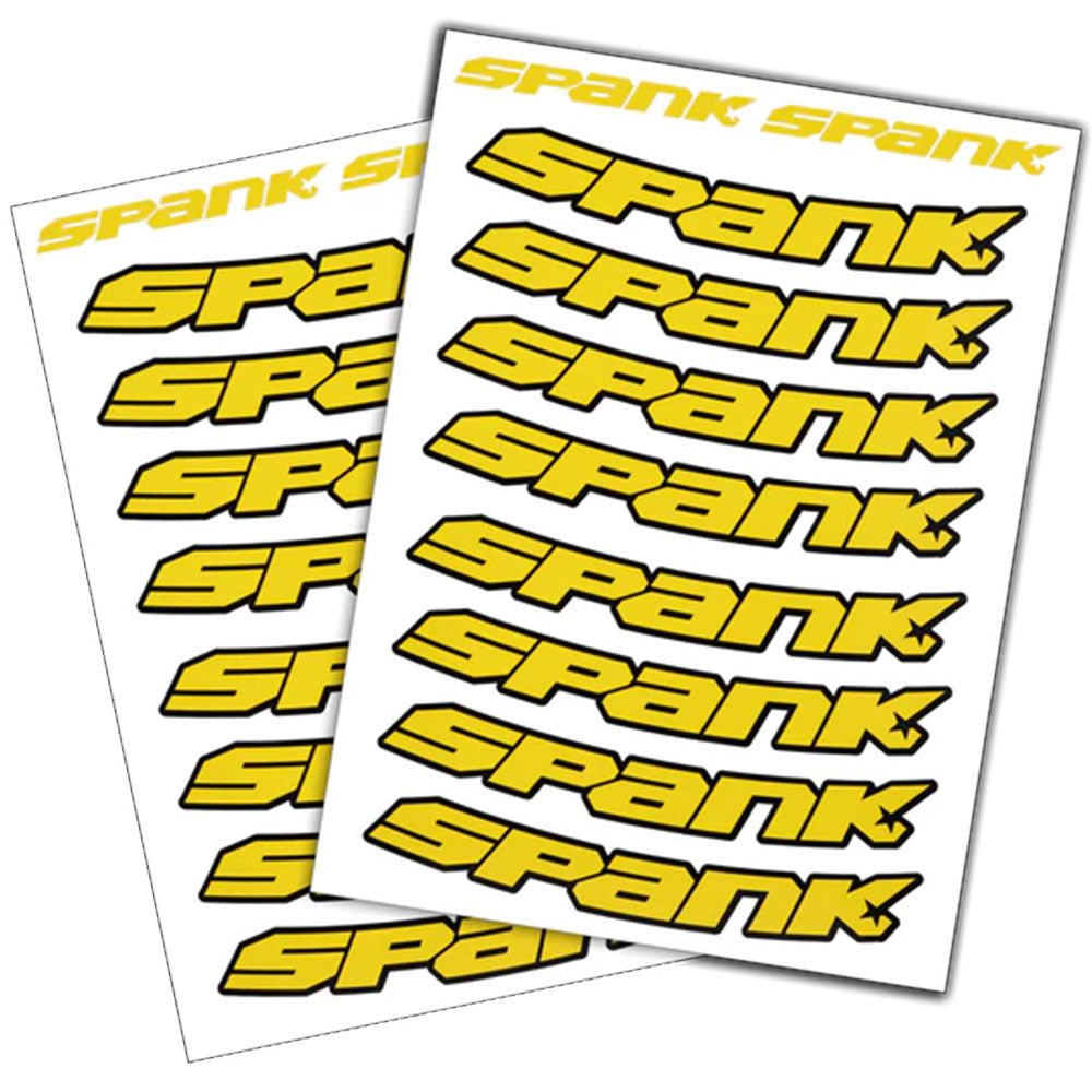 Wheel Parts & Accessories Spank Spank Spank Rim Decals - Yellow Black