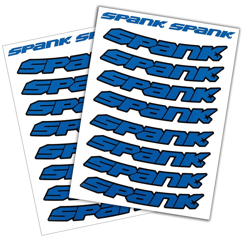 Wheel Parts & Accessories Spank Spank Spank Rim Decals - Blue Dark Cyan