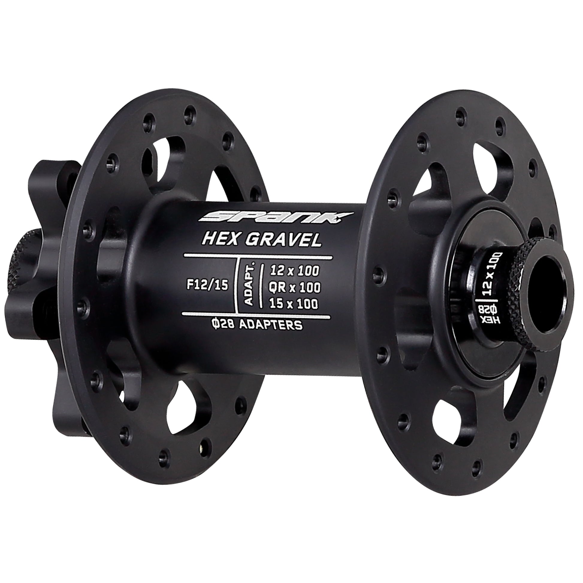 Hubs Spank Spank HEX Gravel 6B Disc Front Hub 28h 12x100mm Dark Slate Gray