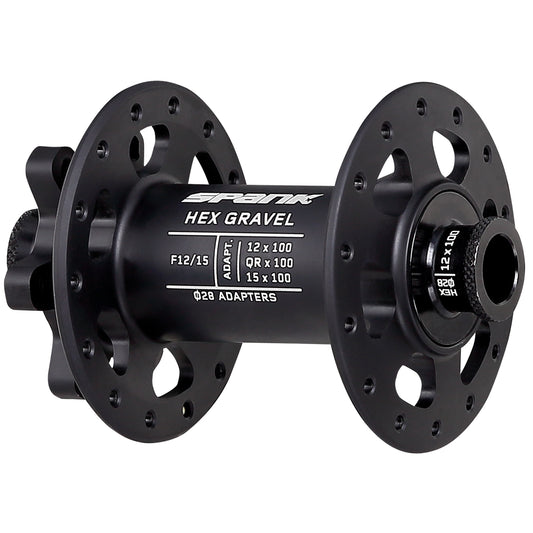 Hubs Spank Spank HEX Gravel 6B Disc Front Hub 28h 12x100mm Dark Slate Gray