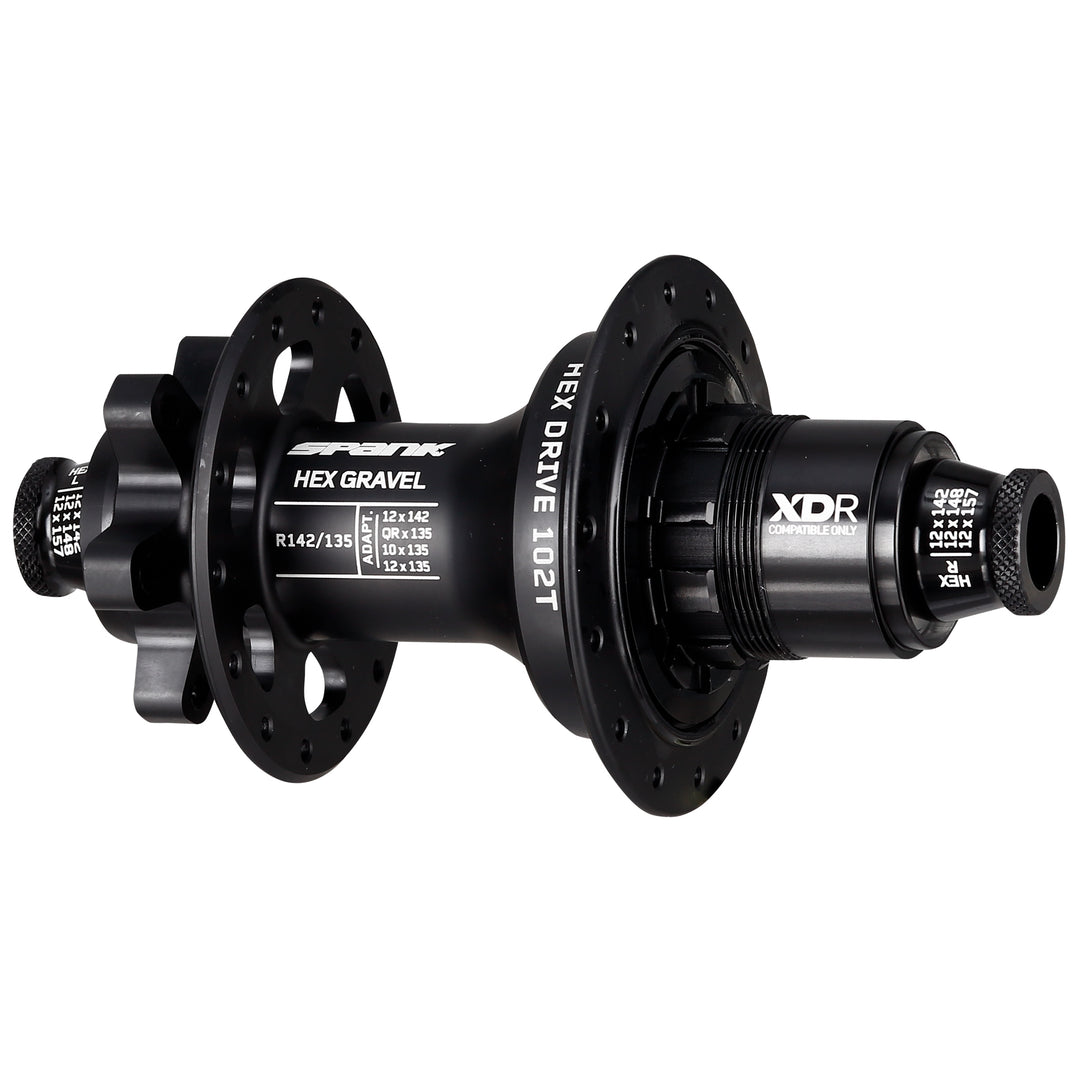 Hubs Spank Spank HEX Gravel 6B Disc Rear Hub 28h 12x142mm XDR Black