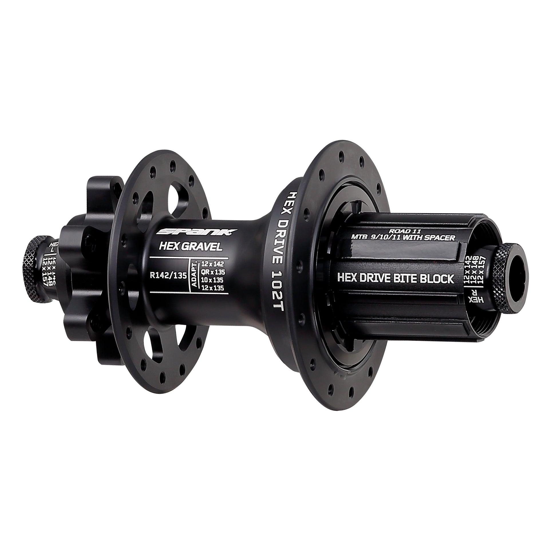 Hubs Spank Spank HEX Gravel 6B Disc Rear Hub 28h 12x142mm HG Road Dark Slate Gray