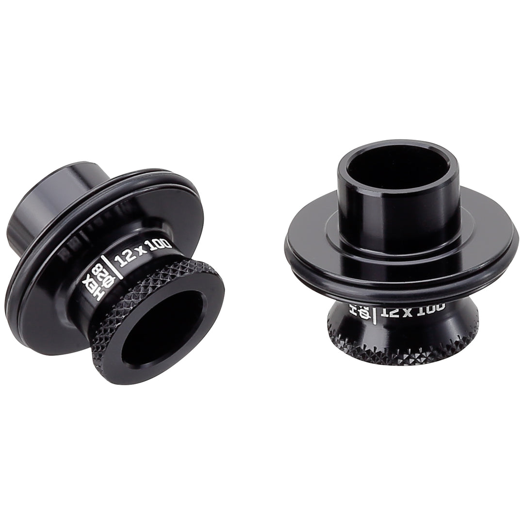 Hub Parts Spank Spank HEX 028 Front Hub End Cap Kit - 12x100mm thru axle Dark Slate Gray