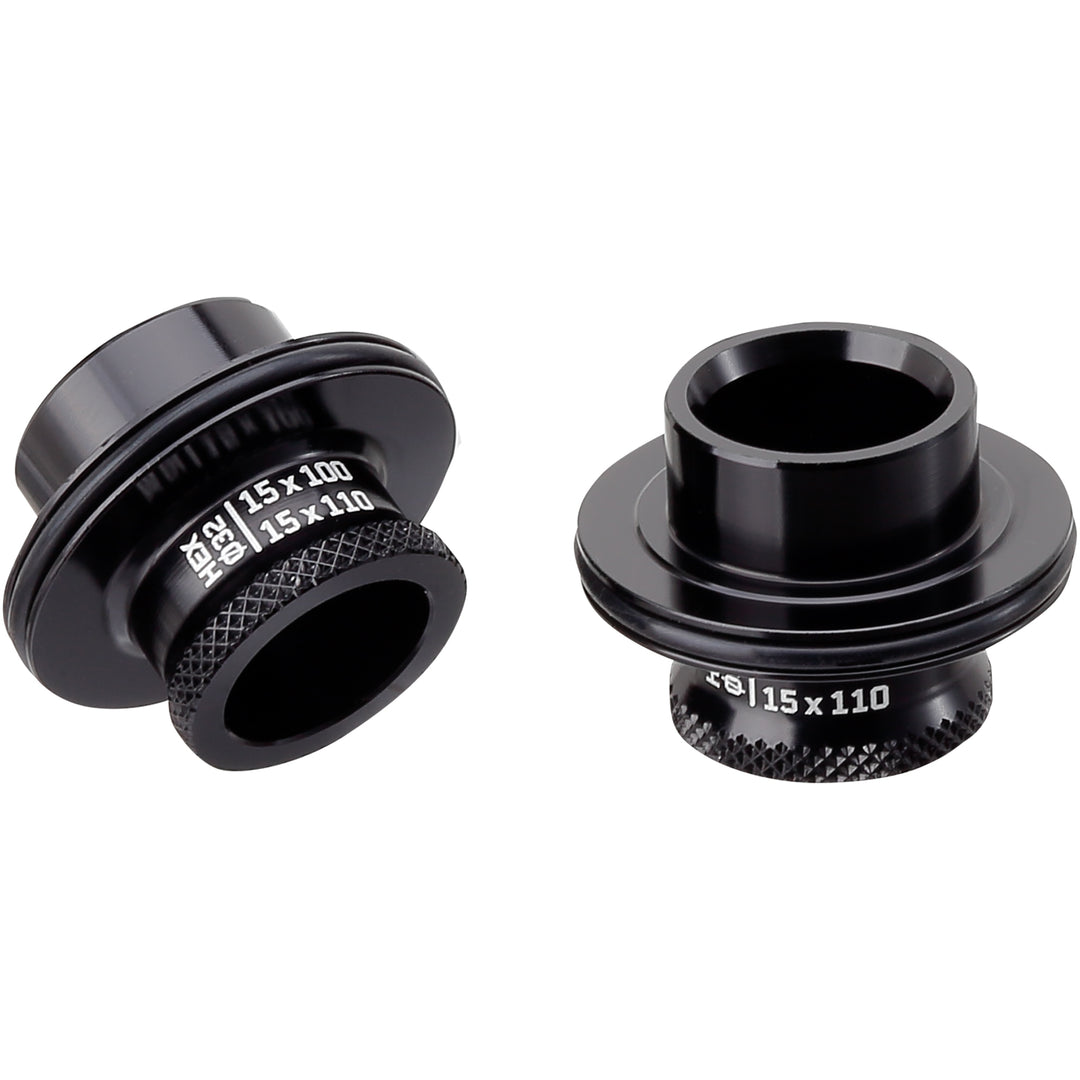 Hub Parts Spank Spank HEX 032 Front Hub End Cap Kit - 15x100/110mm TA Black