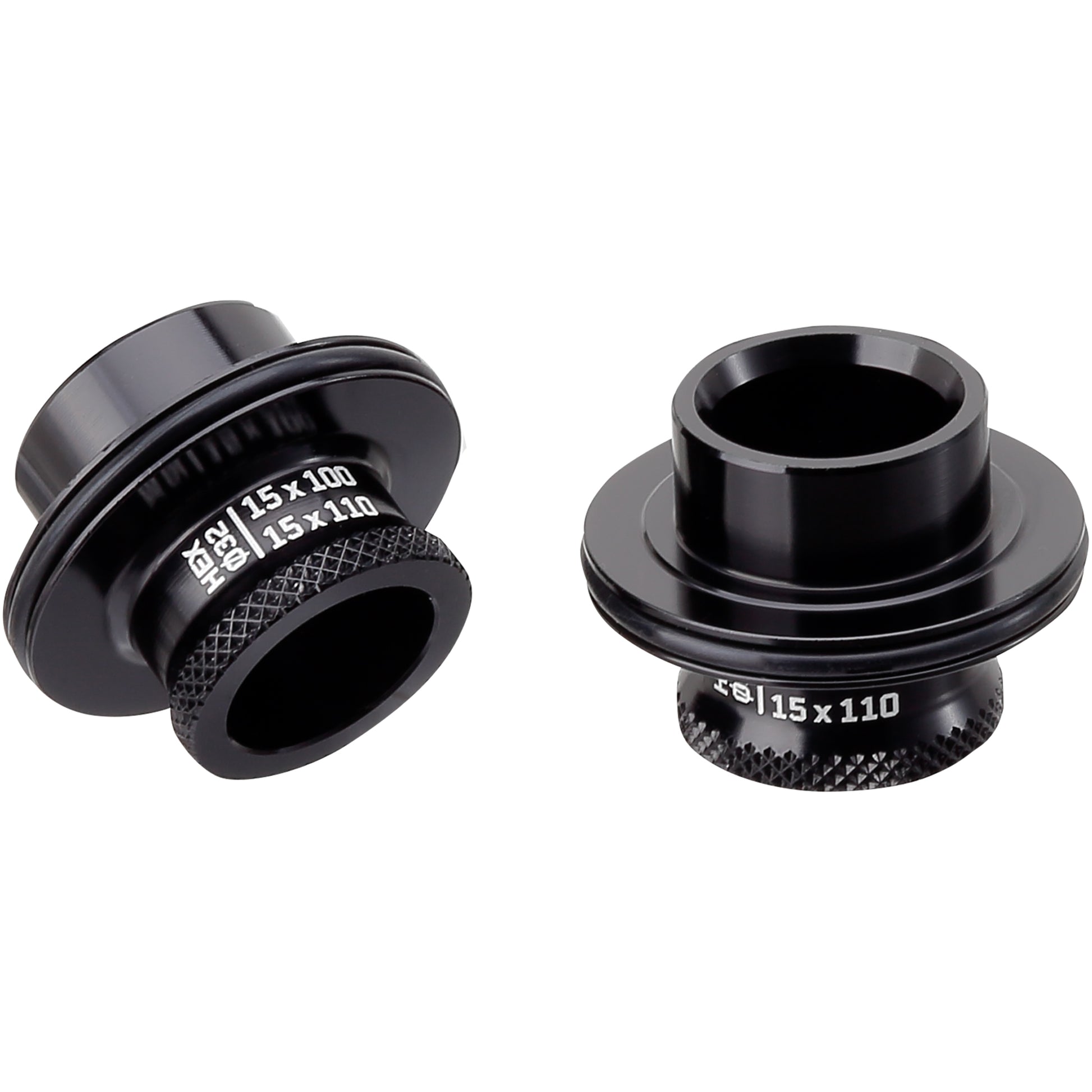 Hub Parts Spank Spank HEX 032 Front Hub End Cap Kit - 15x100/110mm TA Black