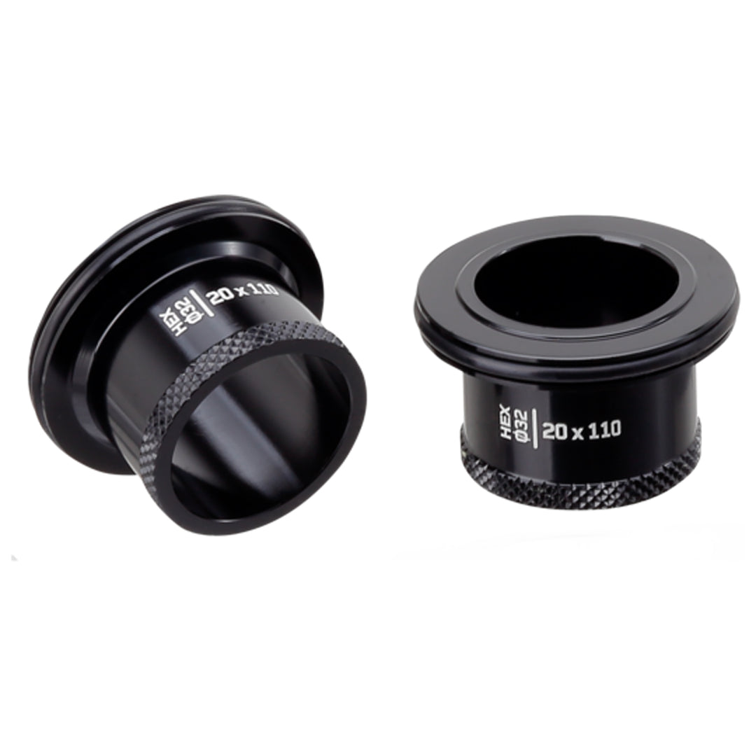 Hub Parts Spank Spank HEX 032 Front Hub End Cap Kit - 20x110mm Boost TA Black