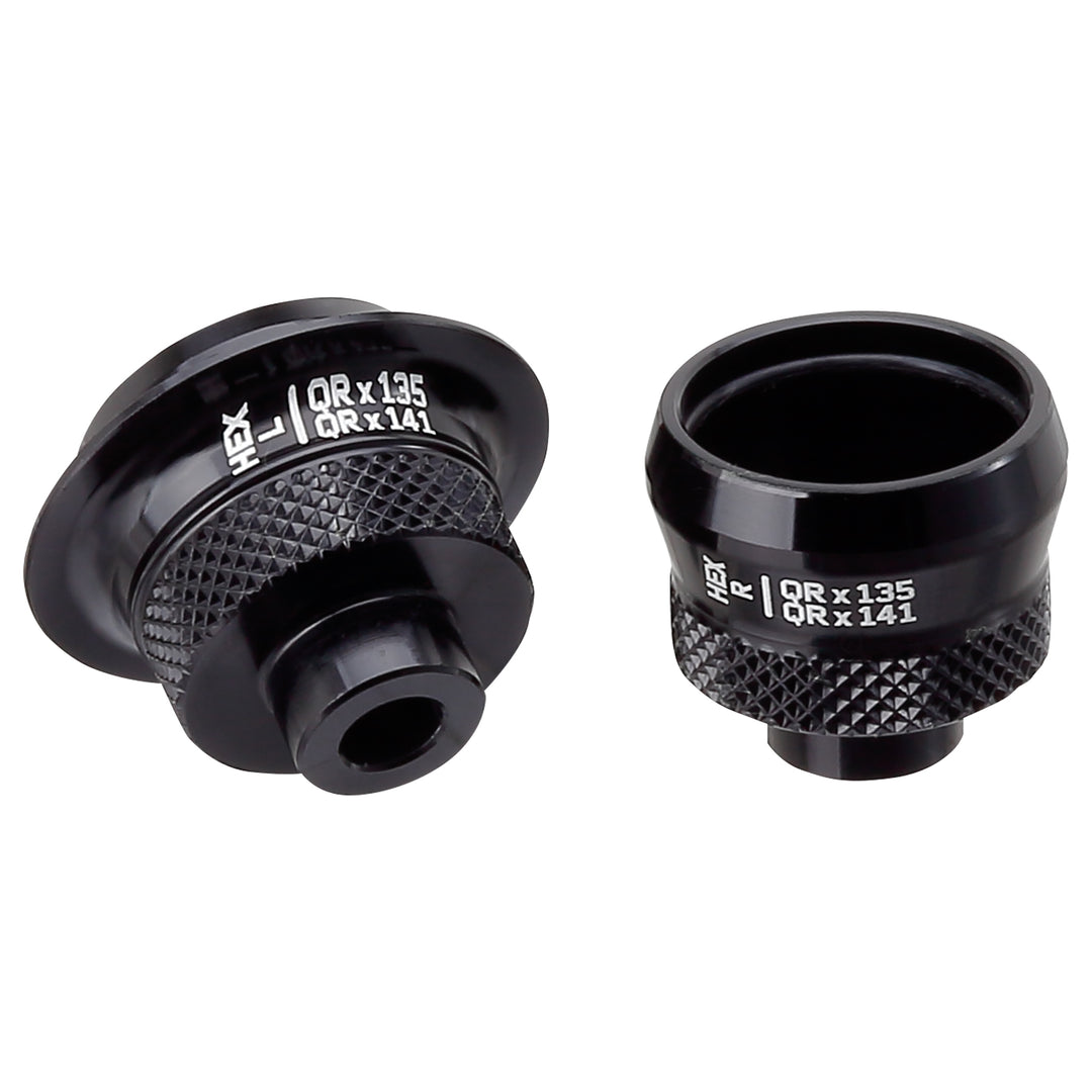 Hub Parts Spank Spank HEX Rear Hub End Cap Kit - QRx135/141mm Black