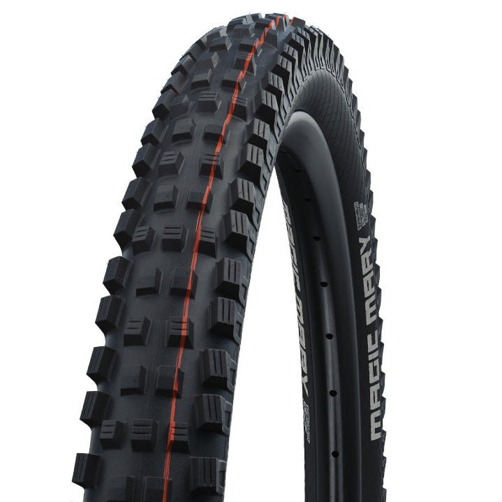 Tires Schwalbe Schwalbe Magic Mary Tire - 27.5 x 2.4 Tubeless Folding BLK Evolution Line Super Gravity Addix Soft Dark Slate Gray