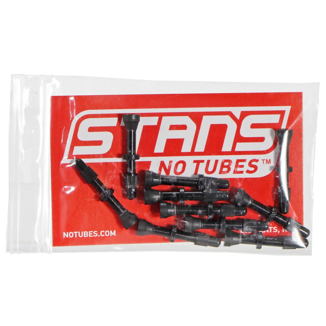 Tubeless Valves Stans No Tubes Stans Alloy Presta Valve Stem 35mm Univ Black 10/Cnt Dark Slate Gray