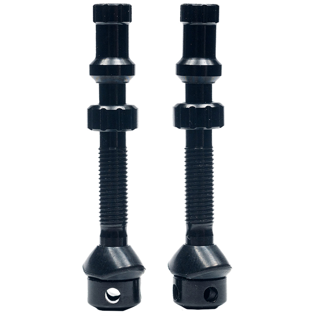 Tubeless Valves Stans No Tubes Stans Tubeless Universal+ Valve Stems - Alloy Regular Black Pair Dark Slate Gray