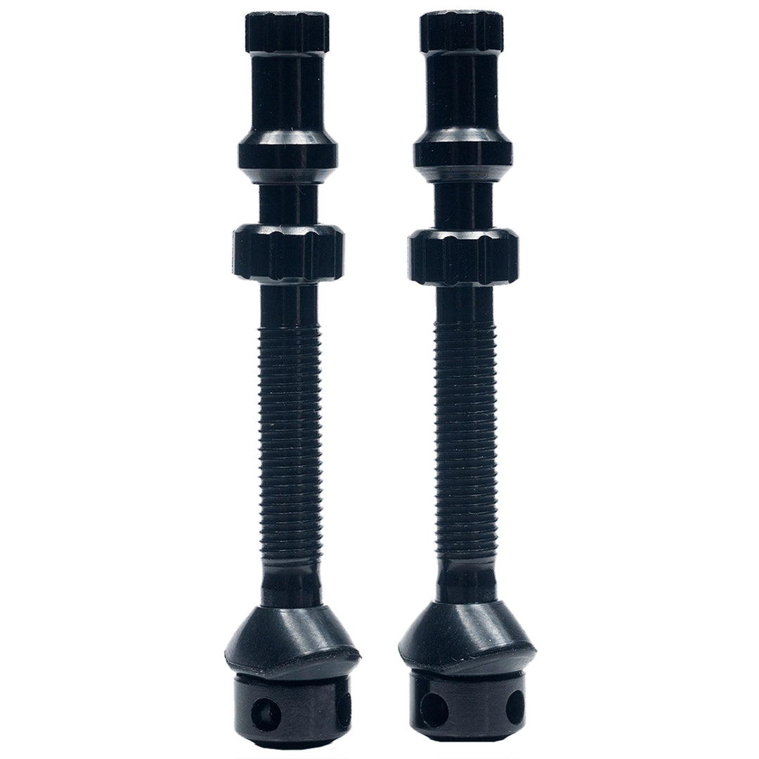 Tubeless Valves Stans No Tubes Stans Tubeless Universal+ Valve Stems - Alloy Medium Black Pair Dark Slate Gray