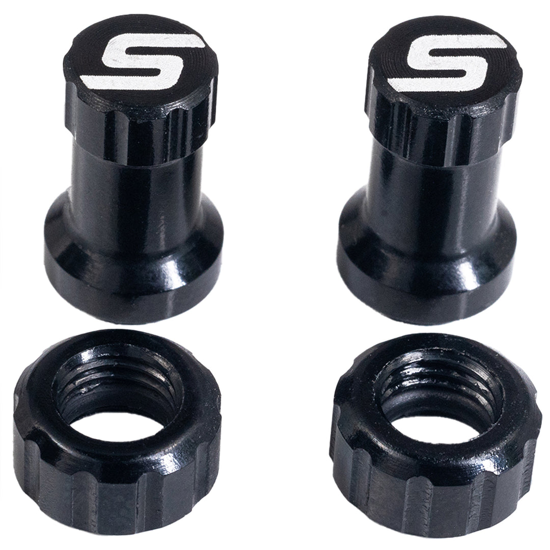 Tubeless Valves Stans No Tubes Stans Tubeless Valve Stem Cap Color Kit - Black Pair Dark Slate Gray