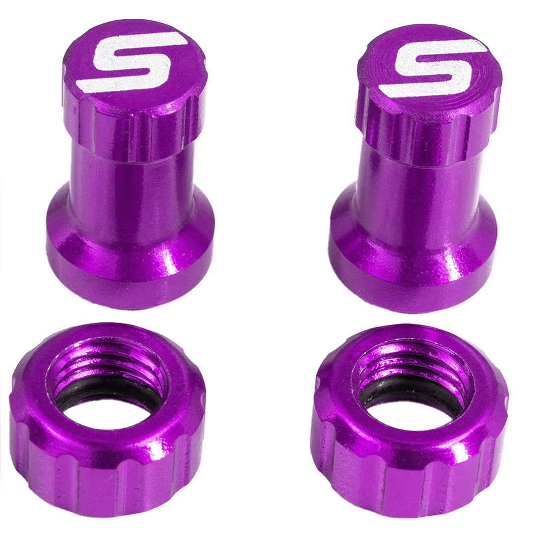Tubeless Valves Stans No Tubes Stans Tubeless Valve Stem Cap Color Kit - Purple Pair Dark Magenta
