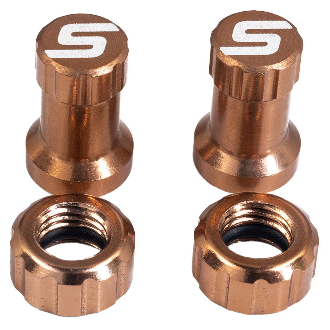 Tubeless Valves Stans No Tubes Stans Tubeless Valve Stem Cap Color Kit - Copper Pair Sienna