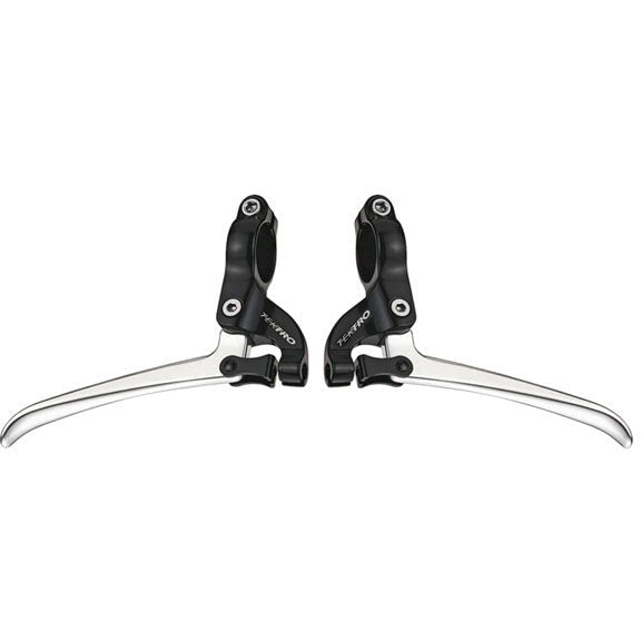 Brake/Shift Lever - Drop Bar Tektro Tektro FL750 Road Flat Bar Levers Black/Silver Lavender