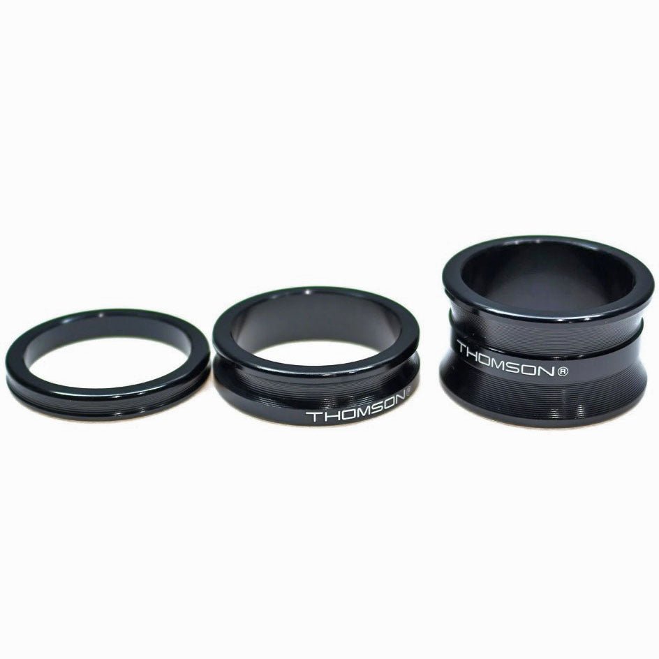 Headset Spacers Thomson Thomson Aluminum Headset Spacer Pack 1-1/8" Black 3/Count Dark Slate Gray