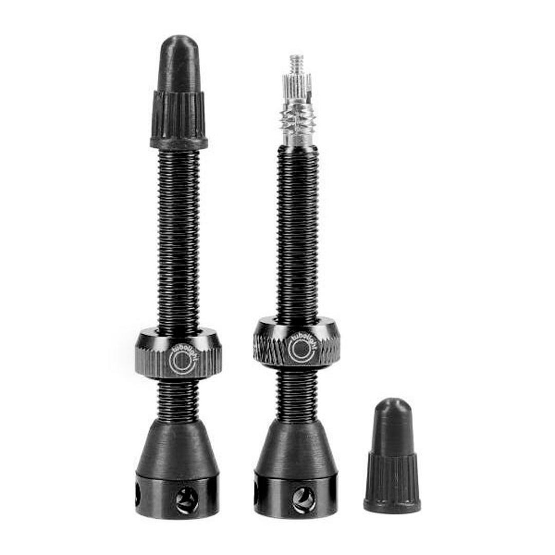 Tubeless Valves Tubolight Tubolight Air Valve 40mm Black Pair Dark Slate Gray