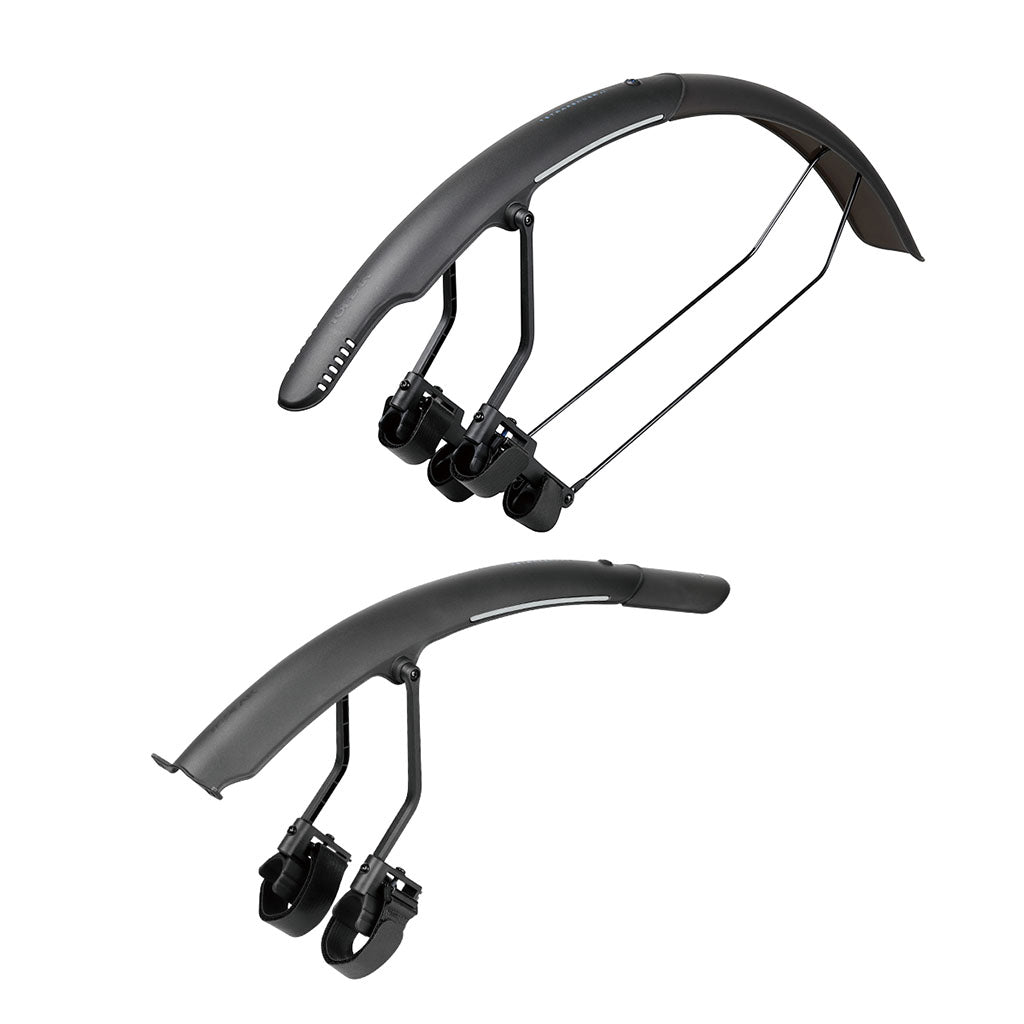 Clip-On Fender Topeak Topeak Tetrafender R1 / R2 Fender Set - Fits Up To 650/700 x 32 Road Tire BLK Dark Slate Gray