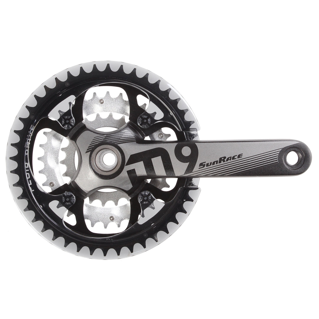 Cranksets and Arms SunRace Sunrace FCM954 9sp Crankset 22/32/44t 175mm Black Light Gray