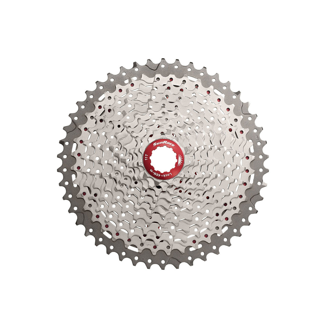 Cassettes and Cogs SunRace SunRace MX8 Cassette - 11 Speed 11-46t Silver Gray