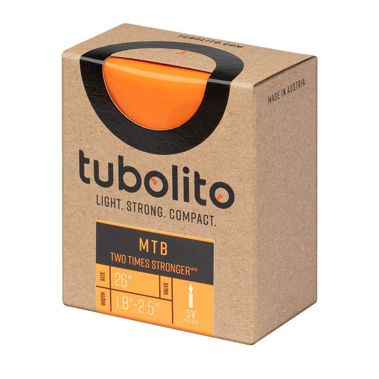 Tube Tubolito Tubolito Tubo MTB Tube - 26 x 1.8-2.5" 42mm Presta Valve Orange Tan