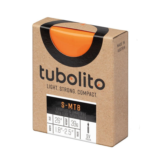 Tube Tubolito Tubolito S-Tubo MTB Tube - 26 x 1.8-2.5" 42mm Presta Valve Orange Rosy Brown