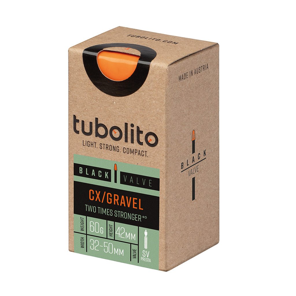 Tube Tubolito Tubolito Tubo CX/Gravel All Tube - 700 x 32-50mm 42mm Presta Valve Black Rosy Brown