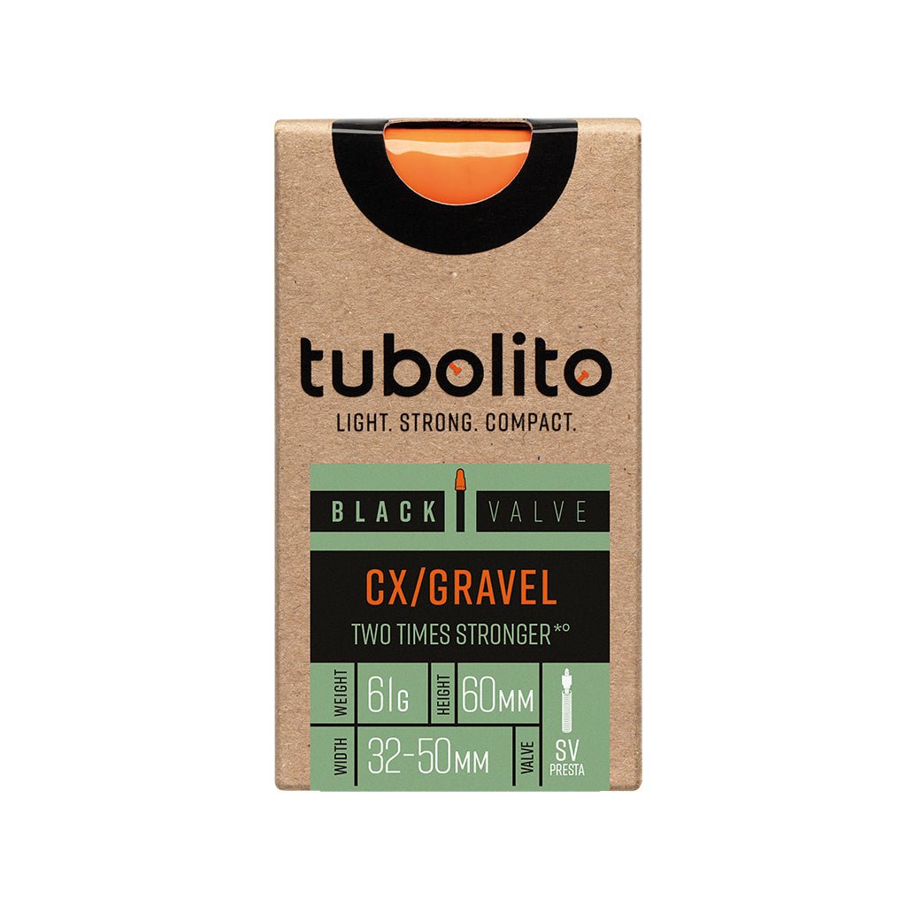 Tube Tubolito Tubolito S-Tubo CX/Gravel All Tube - 700 x 32-50mm 60mm Presta Valve Black Rosy Brown