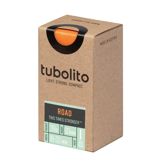 Tube Tubolito Tubolito Tubo Road Tube - 700 x 18-32mm 60mm Presta Valve Orange Rosy Brown