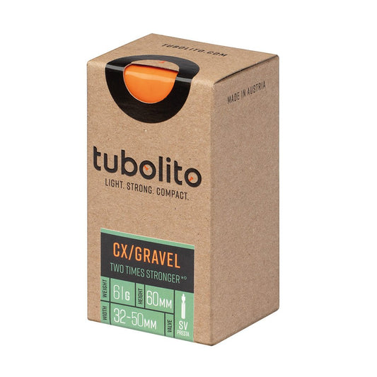 Tube Tubolito Tubolito Tubo CX/Gravel All Tube - 700 x 32-50mm 60mm Presta Valve Orange Rosy Brown