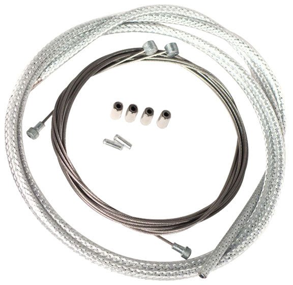 Cables and Housing Velo Orange Velo Orange Metallic Braid Derailleur Cable Kit - Silver Light Gray