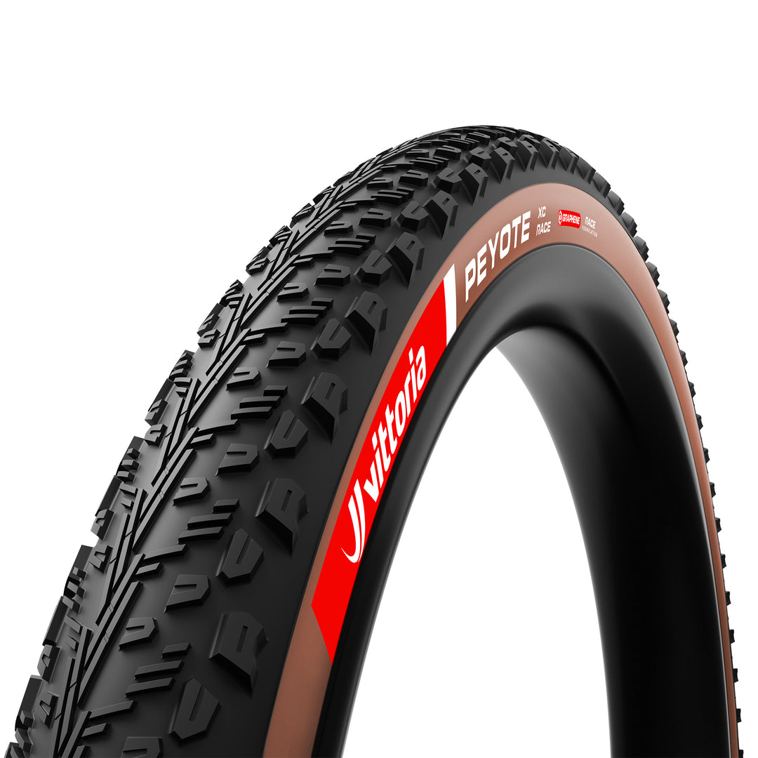 Tires Vittoria Vittoria Peyote XC Race Tire - 29 x 2.25 Tubeless Folding Brown Graphene + Silica G2.0 Black