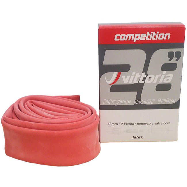 Tube Vittoria Vittoria Competition Latex Tube - 700 X 19-23 48mm Presta Valve Pale Violet Red