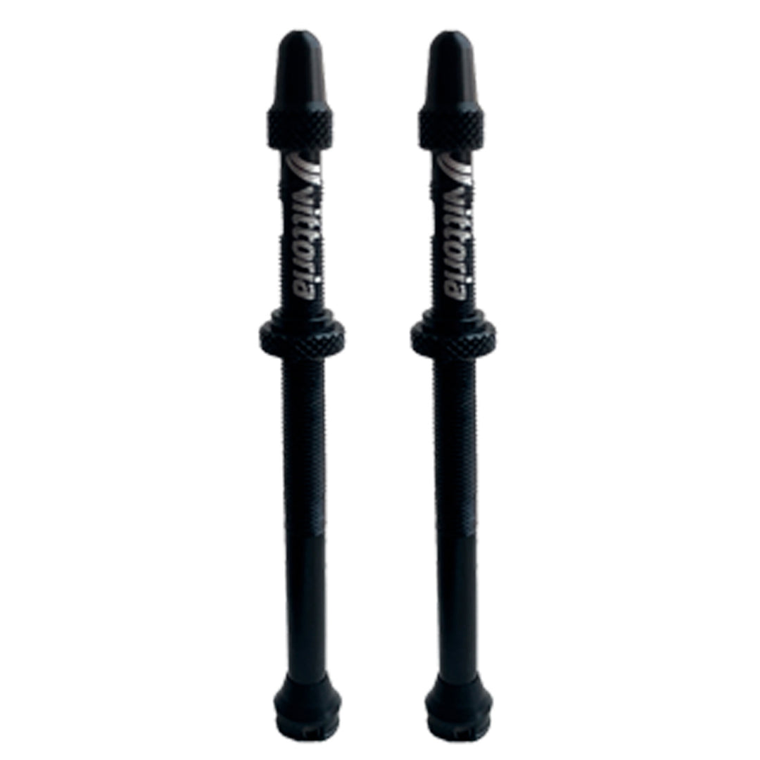 Tubeless Valves Vittoria Vittoria Multiway Tubeless Valve Alloy Black 80mm (Pair) Black