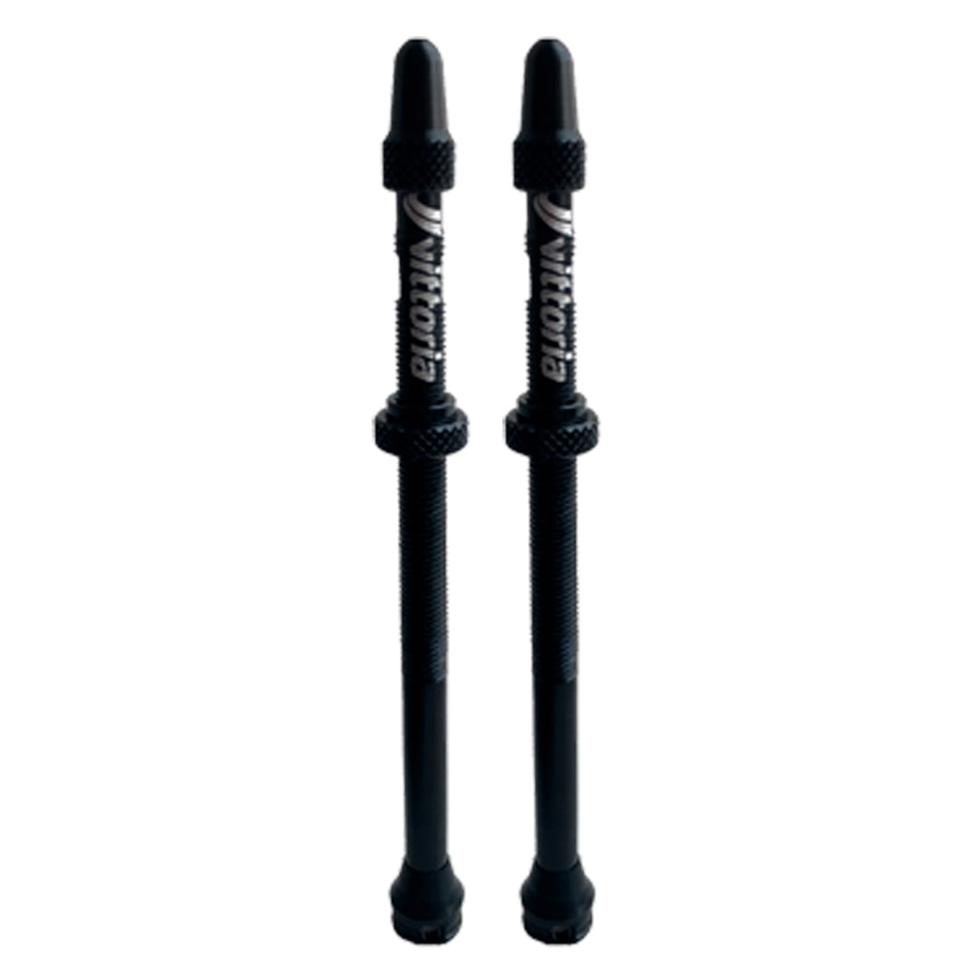 Tubeless Valves Vittoria Vittoria Multiway Tubeless Valve Alloy Black 100mm (Pair) Black